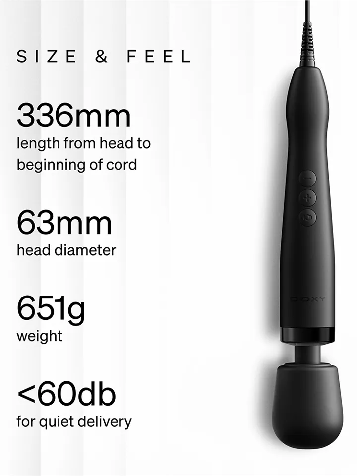 Doxy Original 2.0 Black - Stebuklinga lazdelė / masažo lazdelė 3 [full]