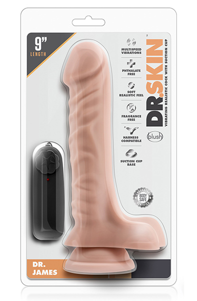 Dr. James Vibrating Cock with Suction Cup 23cm - Vibruojantis dildo 2