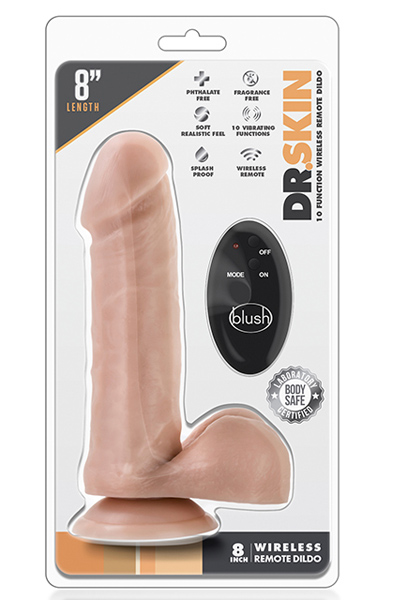 Dr. Skin 10 Function Wireless Remote Dildo 20cm - Belaidis vibracinis dildo 2
