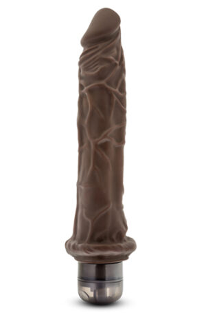 Dr. Skin Cock Vibe 8 Chocolate 25cm - Vibruojantis dildo 1