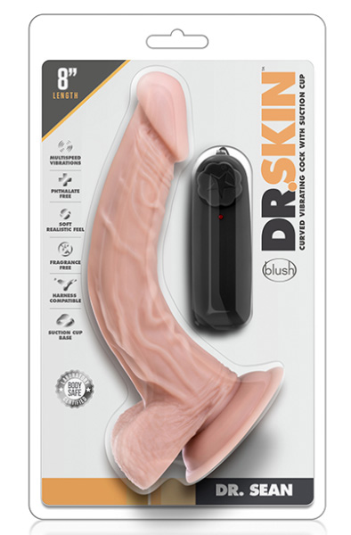 Dr. Skin Dr. Sean Vibrating Cock with Suction Cup 20cm - Vibruojantis dildo 2