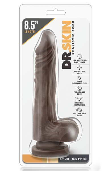 Dr. Skin Realistic Cock Chocolate 21,5cm - Dildo 3
