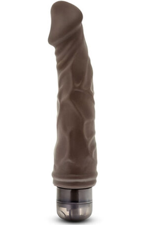 Dr. Skin Vibe 6 Chocolate 22,5cm - Vibruojantis dildo 1