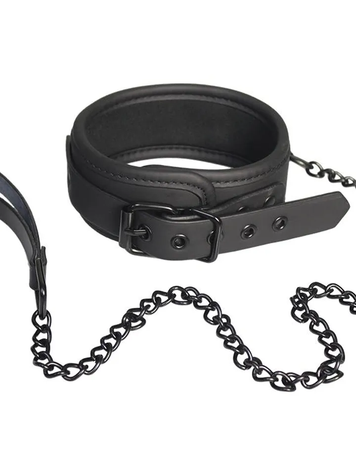 Dream Toys Blaze Collar & Chain Black - Vergijos apykaklė & amp; Pora 1 [full]