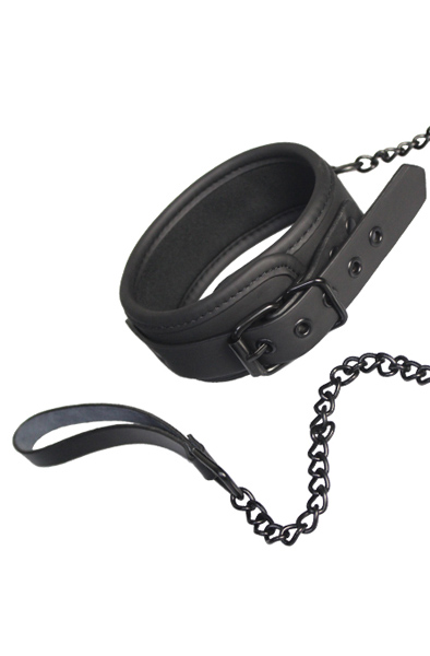 Dream Toys Blaze Collar & Chain Black - Vergijos apykaklė & amp; Pora 2