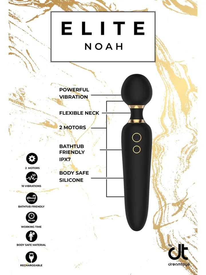 Dream Toys Noah Dual Wand Vibrator - Stebuklinga lazdelė / masažo lazdelė 2 [full]