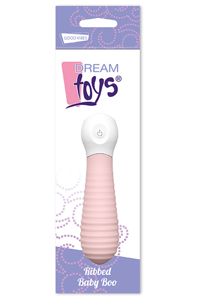 Dream Toys Ribbed Baby Boo Pink - Vibratorius 2