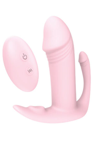 Dream Toys Vibes Of Love Remote Tri-pleasurer Pink - Taško vibratorius 1