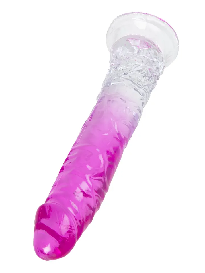 Dual Color Dildo Purple & Clear 20 cm - Siurbimo taurė dildo 2 [full]
