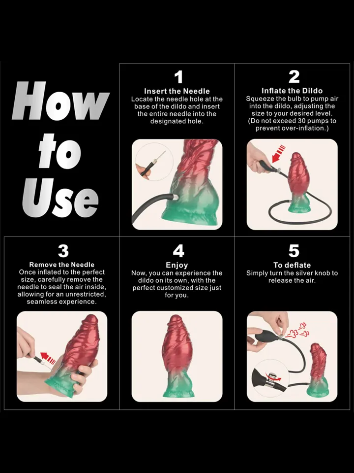 Dual Density Inflatable Dildo Red/Green 19 cm - Pripučiamas dildo 3 [full]