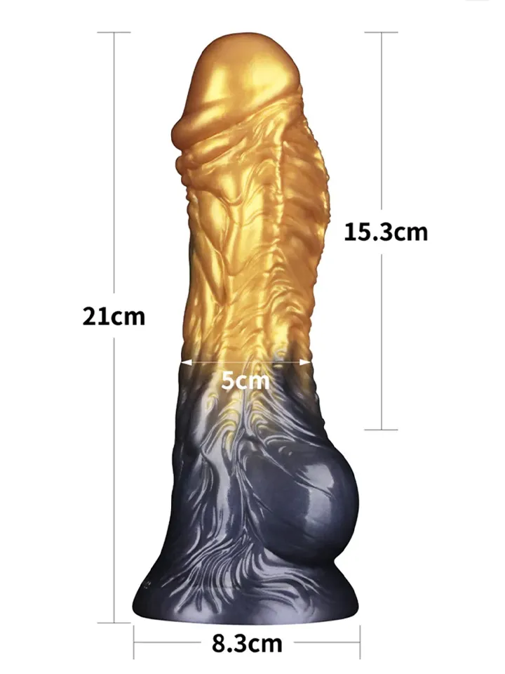 Dual Density Inflatable Dildo Yellow/Blue 21 cm - Pripučiamas dildo 4 [full]