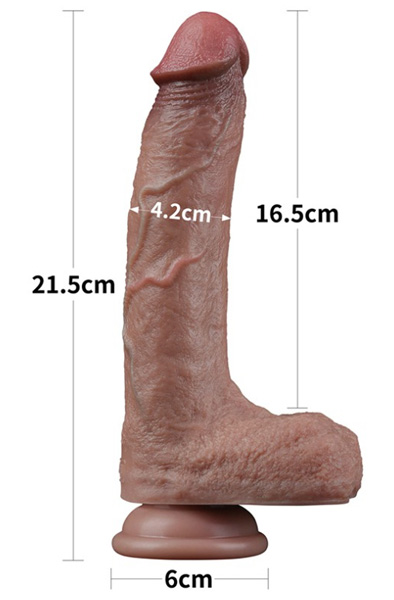 Dual Layered Silicone Dildo 21,5 cm - Gyvenimo dildo 2
