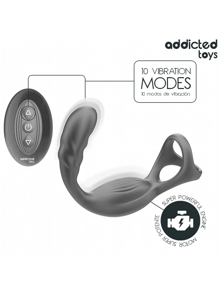 Dual Prostatic Cock Ring Remote Control - Prostatos vibratorius su varpos žiedu 2 [full]