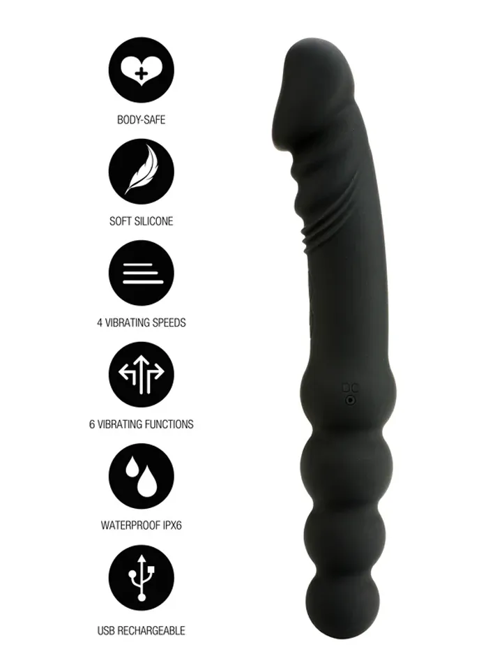 Dual Sided Anal Vibrator 23 cm - Vibruojantis analinis dildo 1 [full]