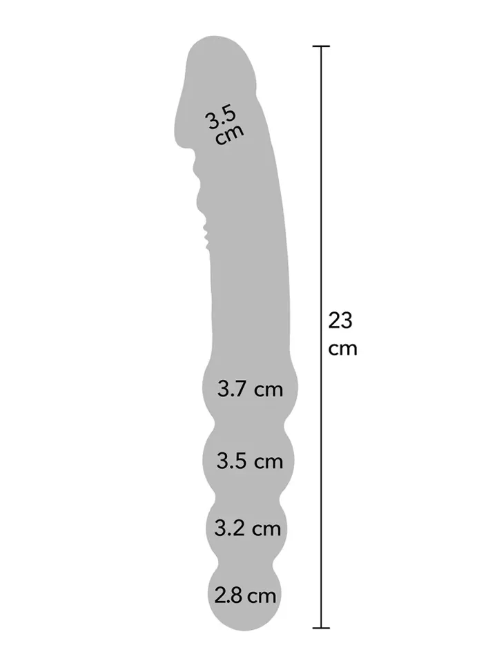 Dual Sided Anal Vibrator 23 cm - Vibruojantis analinis dildo 3 [full]