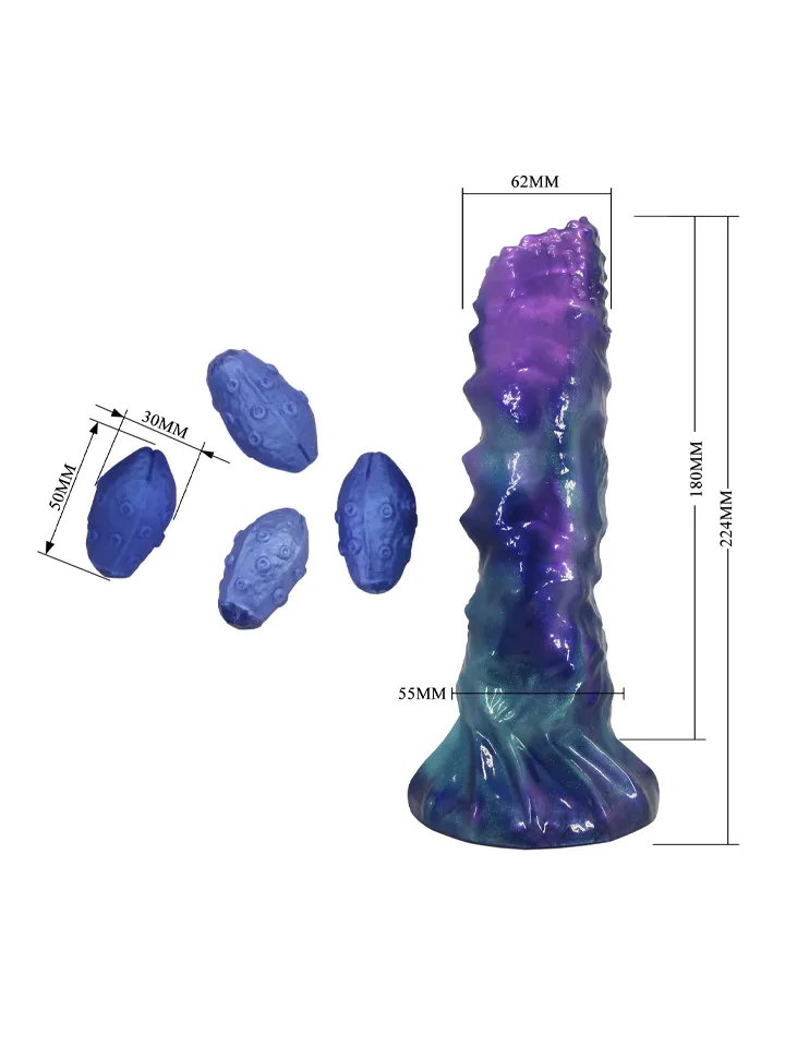 DuskWalker Sentinel Rippled Monster Silicone Dildo 23 cm - Dragon dildo 3 [full]