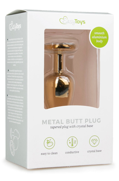 Easytoys Butt Plug No.1 Gold - Analinis kaištis metalinis 2