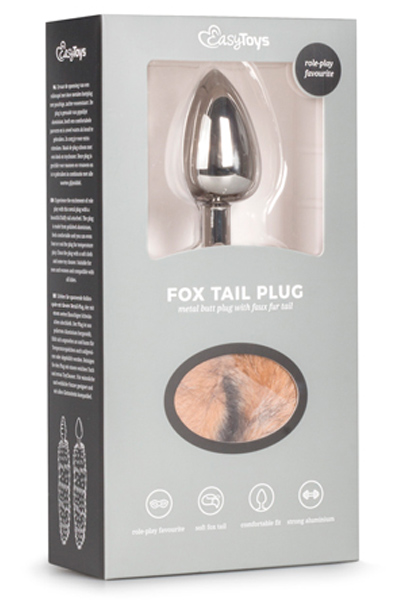 Easytoys Fox Tail Plug Silver - Gyvūnų uodegos analinis kištukas 3