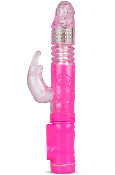Easytoys Thrusting Rabbit Vibrator Pink - Triušio vibratorius 2