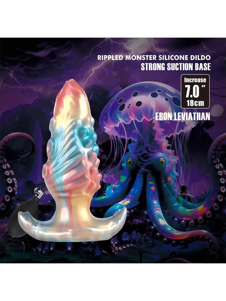Ebon Leviathan Inflatable Monster Anal Plug 18 cm - Pripučiamas analinis kaištis 3 [full]