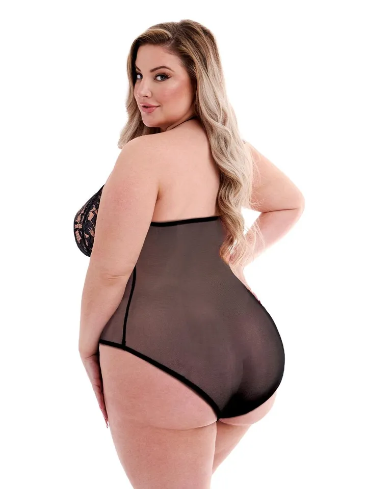Eco Mesh & Lace Queen Teddy Black - Meškiukas 2 [full]