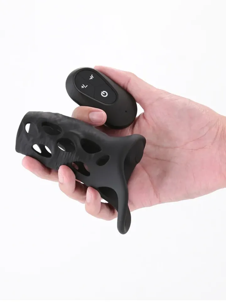Edge Sleeve With Remote - Vibruojantis varpos plėtra 2 [full]