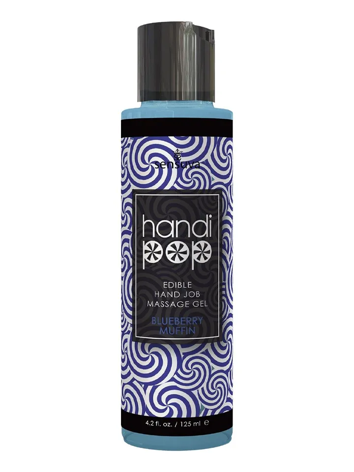 Edible Hand Job Massage Gel Blueberry Muffin 125 ml - Masturbuokis gražiau 1 [full]