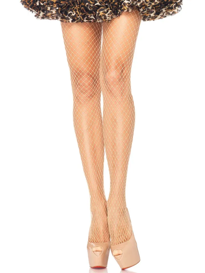 Elastane Industrial Fishnet Pantyhose Nude - Kojinės 1 [full]