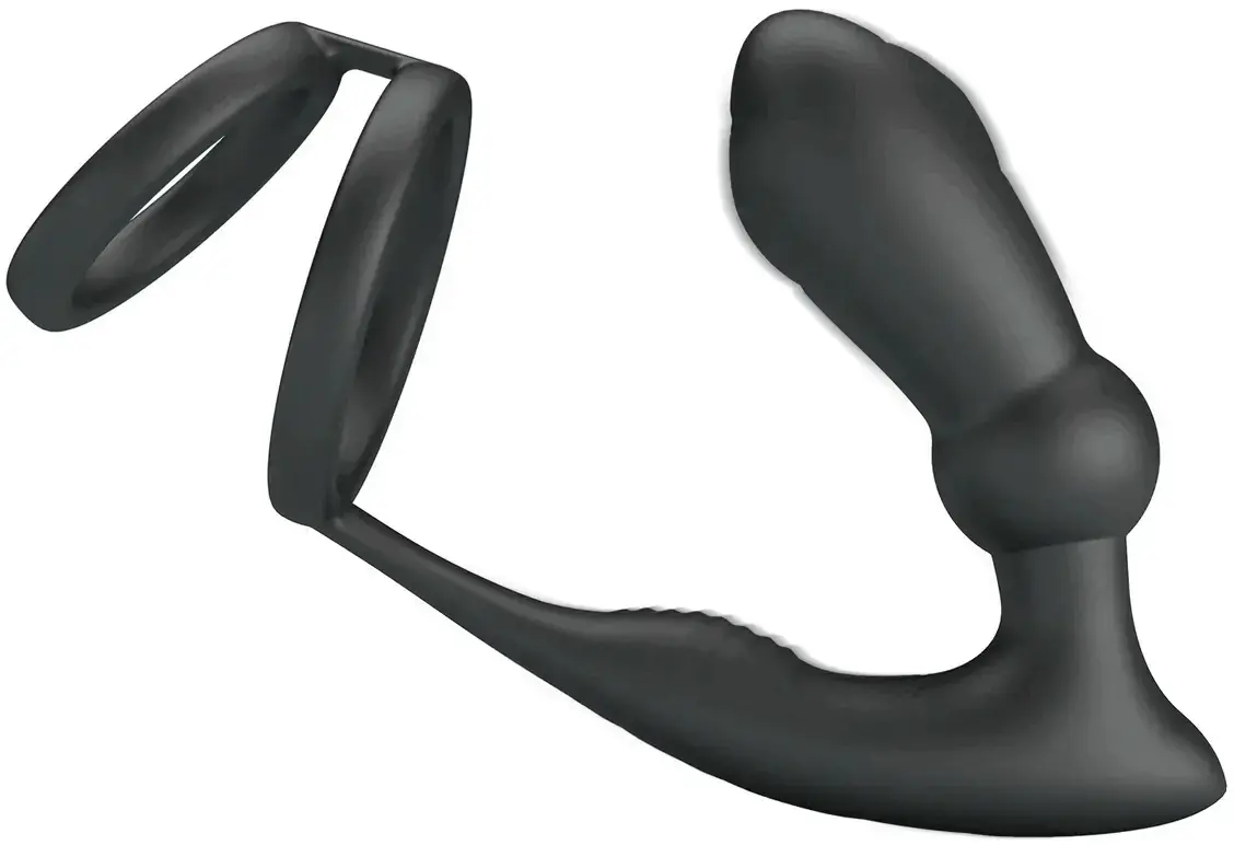 Emoni Cock Ring With Butt Plug - Prostatos vibratorius su varpos žiedu 1