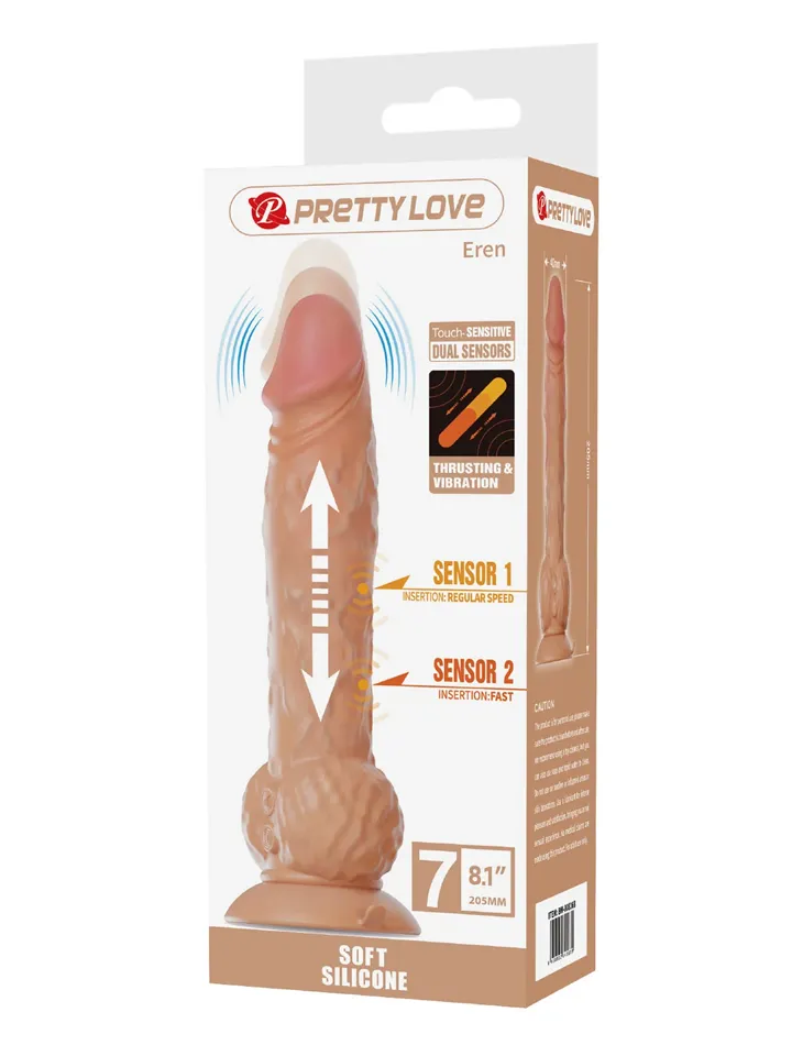 Eren Thrusting Vibrating Dildo 20,5 cm - Vibruojantis dildo 4 [full]