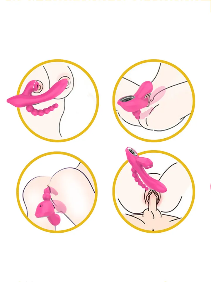 Erospace G-spot Vibrator With Sucking & Anal Beads - Triušio vibratorius 3 [full]