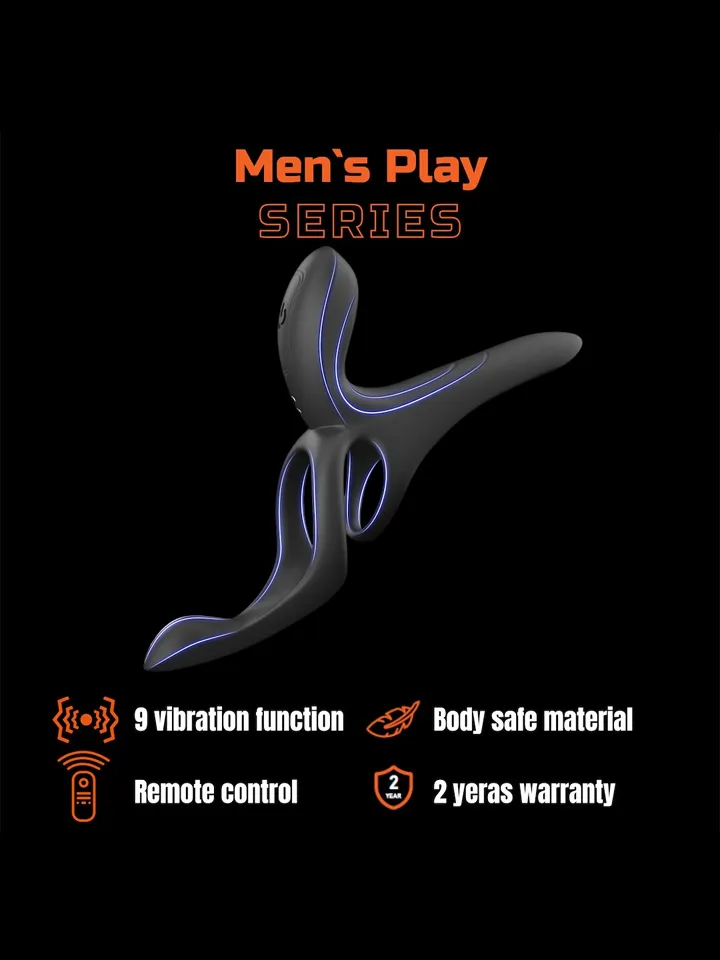 Erospace Vibrating Cock Ring With Clitoral Stimulation - Vibruojantis gaidžio žiedas 2 [full]