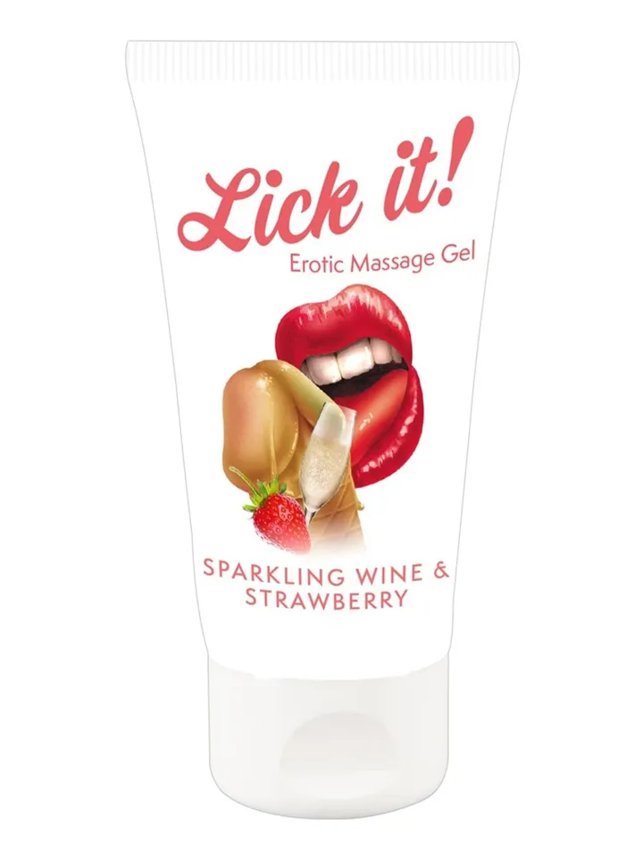 Erotic Massage Gel Sparkling Wine & Strawberry 50ml - Geresnis oralinis seksas 1 [full]