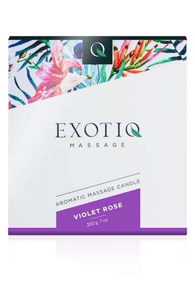 Exotiq Massage Candle Violet Rose 200g - Masažo žvakės 2