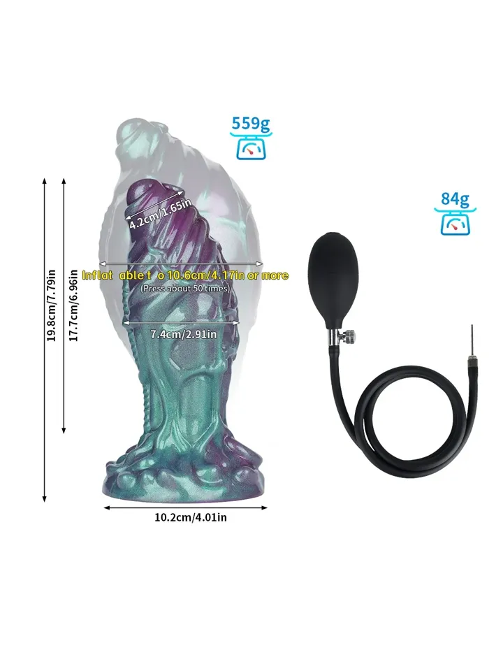 Fantasy Beast Inflatable Butt Plug 20 cm - Pripučiamas analinis kaištis 2 [full]