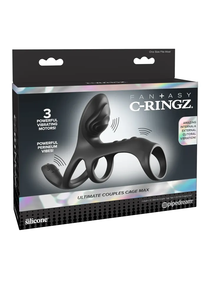 Fantasy C-Ringz Ultimate Couples Cage Max - Vibruojantis gaidžio žiedas 4 [full]