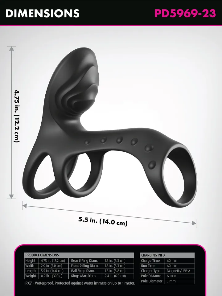 Fantasy C-Ringz Ultimate Couples Cage Pro - Vibruojantis gaidžio žiedas 3 [full]