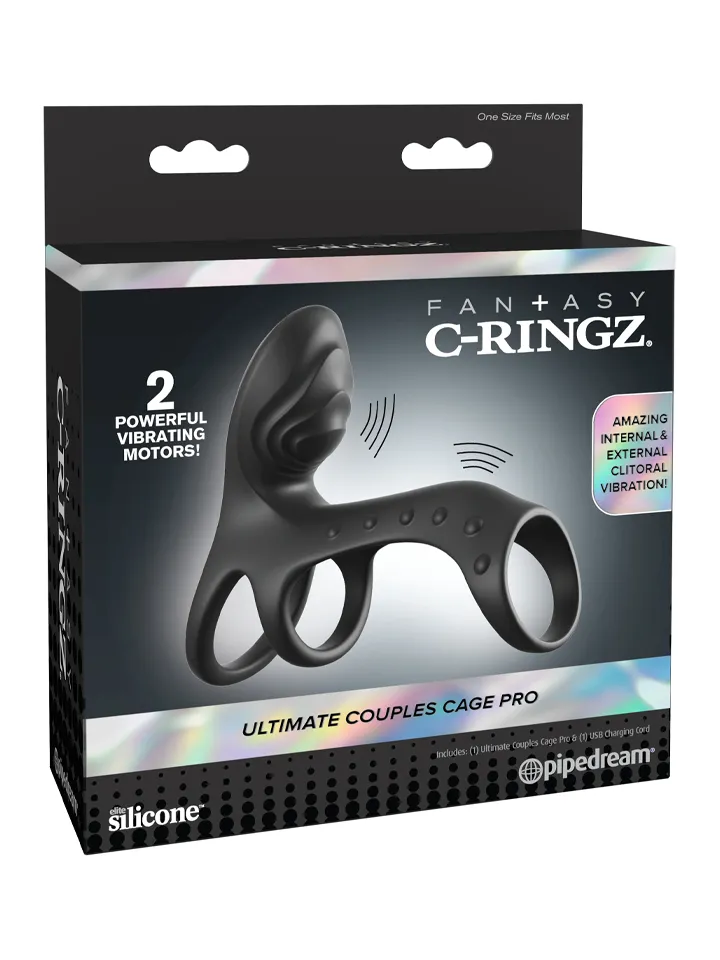 Fantasy C-Ringz Ultimate Couples Cage Pro - Vibruojantis gaidžio žiedas 4 [full]