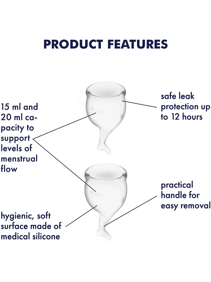 Feel Secure Menstrual Cup Transparent - Menstruaciniai puodeliai 2