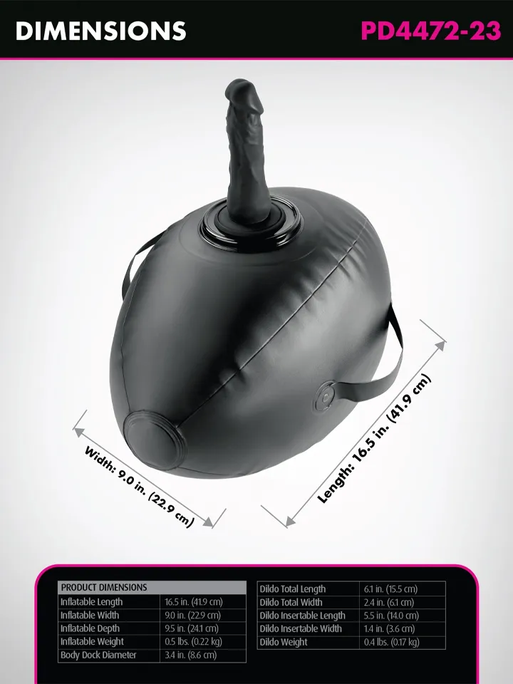 Fetish Fantasy Body Dock Inflatable Love Ball - Pripučiama sėdynė su dildo 4 [full]