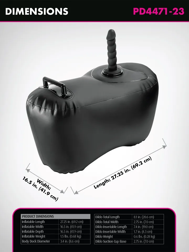 Fetish Fantasy Body Dock Inflatable Love Seat - Pripučiama sėdynė su dildo 3 [full]
