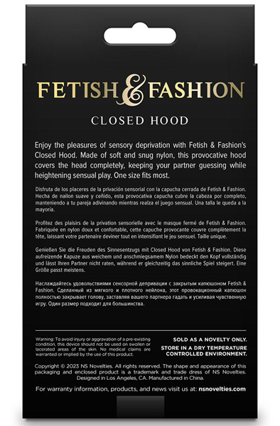 Fetish & Fashion Closed Hood Black - BDSM kaukė 3