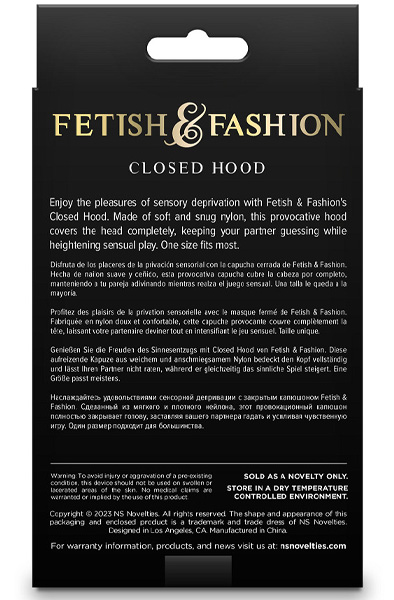 Fetish & Fashion Closed Hood White - BDSM kaukė 3