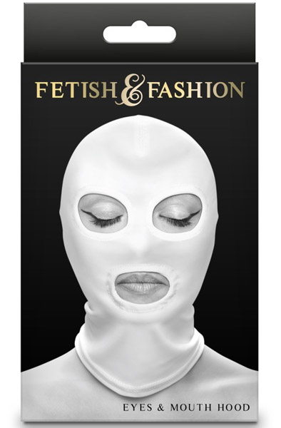 Fetish & Fashion Eyes & Mouth Hood White - BDSM kaukė 2