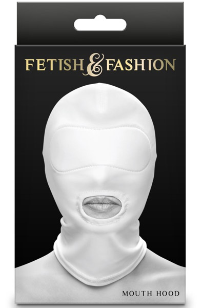 Fetish & Fashion Mouth Hood White - BDSM kaukė 2