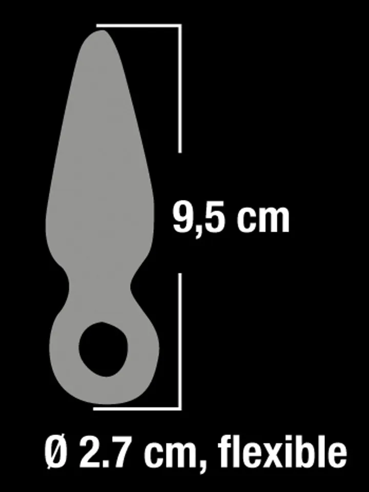 Finger Butt Plug 9,5 cm - Analinis kištukas su traukimo žiedu 3 [full]