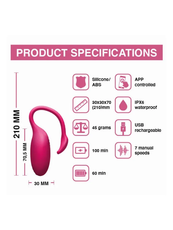 Flamingo Vibrating Egg With App - APP kontroliuojamas vibruojantis kiaušinis 3 [full]