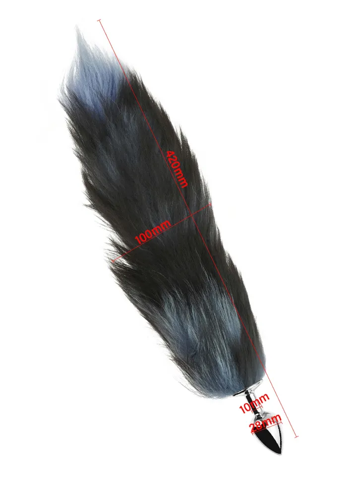 Fluffy Fox Tail Metal Plug - Gyvūnų uodegos analinis kištukas 2 [full]