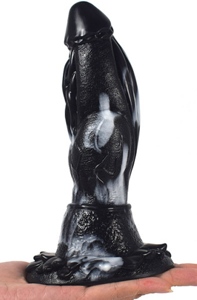 Foxik Monster Dildo Black/White 20 cm - Monster dildo 2