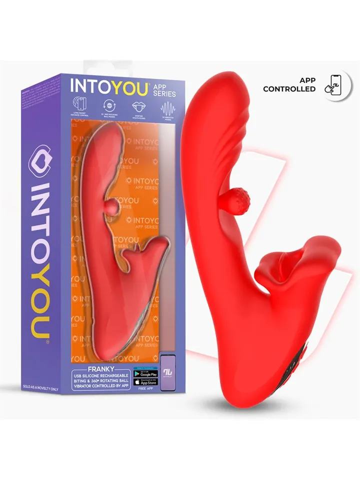 Franky Biting & Rotating Ball Vibrator With App - APP kontroliuojamas „RabbitVibrator“ 4 [full]
